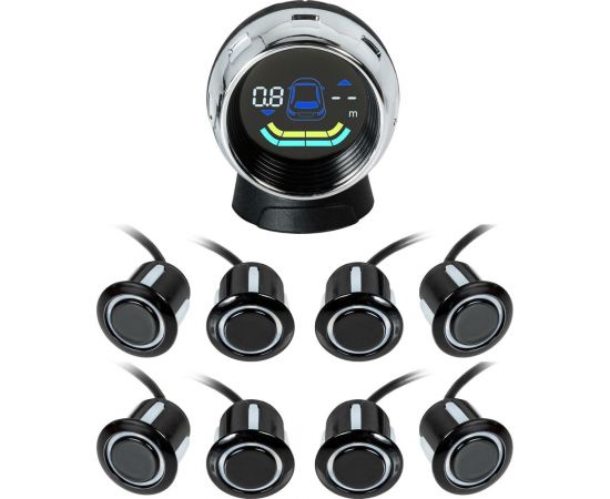 Парктроник на 8 датчиков Airline PRO черные, LED дисплей AEAW001 – изображение 2