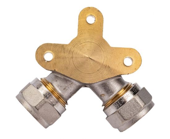 Тройник Terma 16x16x1/2 ц/ц/г с креплением 35628 – изображение 3