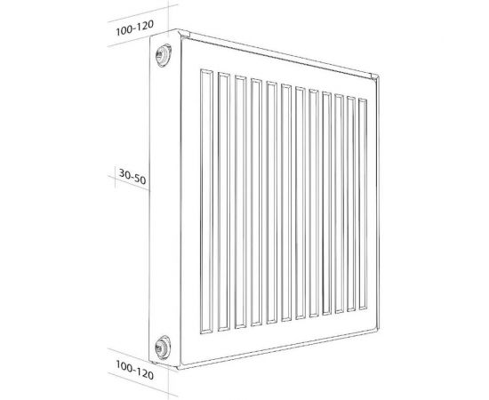 Панельный радиатор ROYAL THERMO COMPACT C21-500-700 RAL9016 НС-1189682 – изображение 3