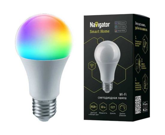 Лампа Navigator 14 554 NLL-A60-10-230-RGBWWW-E27-WIFI 14554 – изображение 3