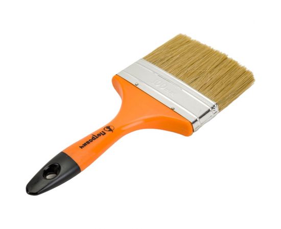 Плоская кисть Петрович 100 мм, смешанная щетина, пластиковая рукоятка 4100002366 – изображение 3