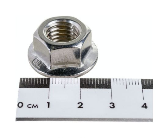 Шестигранная гайка с фланцем и насечками DINFIX DIN 6923, нерж. А2, M12, 10 шт. 00-00001931 – изображение 3