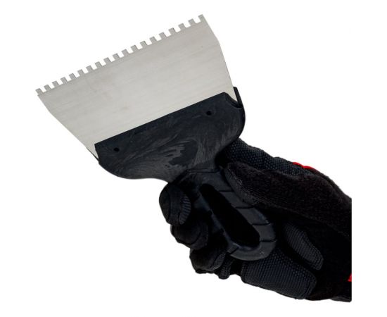 Зубчатый шпатель Управдом нержавеющий, 150 мм, размер зуба 4x4 мм 4100004991 – изображение 4