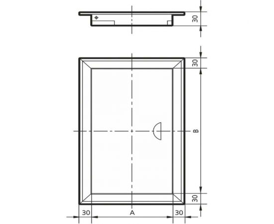 Сантехнический люк с магнитным замком Promlyuk Альфа 600x600 70500600 – изображение 5