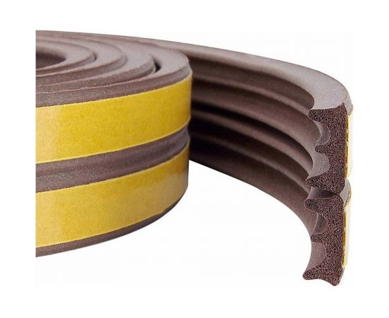 Самоклеящийся уплотнитель Sila E-профиль, 10 м, коричневый В10 SILAEВ10 