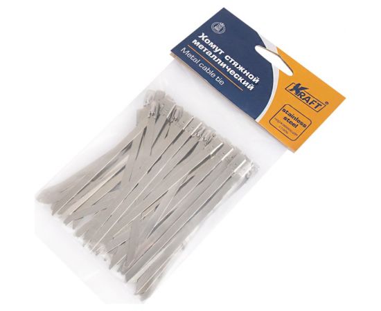 Стяжной металлический хомут KRAFT 100х4.6, уп. 50 шт. KT 880570 – изображение 2