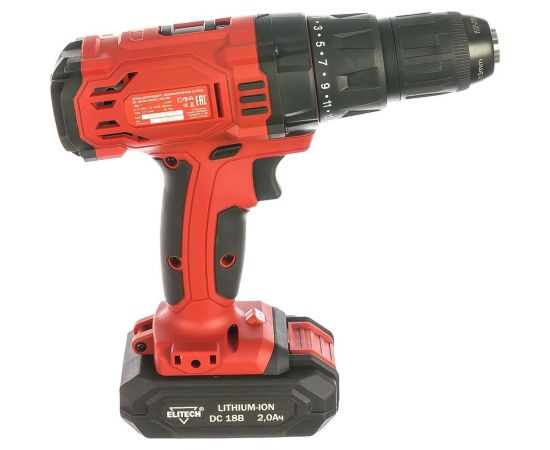 Аккумуляторная дрель-шуруповерт Elitech ДА 18СЛ2 191617 – изображение 2