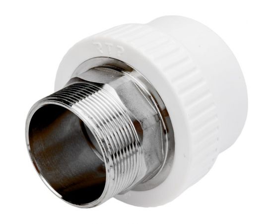 Муфта RTP PN25 комбинированная, наружная резьба, D63х2 мм под ключ 10670 – изображение 2