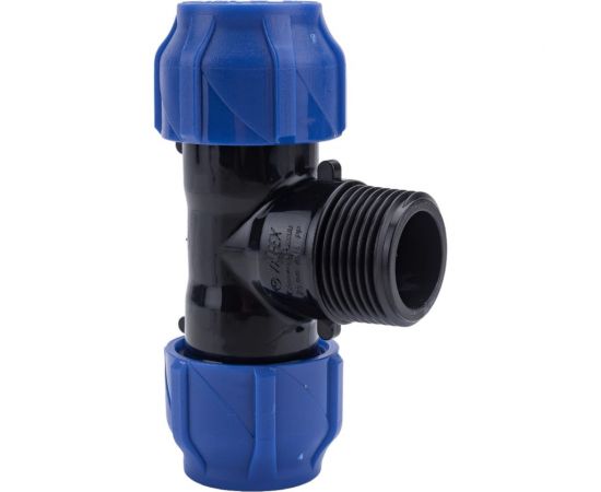 Компрессионный переходной тройник VALFEX ПНД, с наружной резьбой, 25-1""-25 1210022510025 – изображение 3