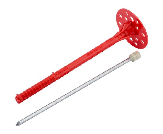 Дюбель для теплоизоляции Tech-Krep 10x180 мм, с металлическим гвоздём, с термоголовкой, 250 шт. 154297 – изображение 3