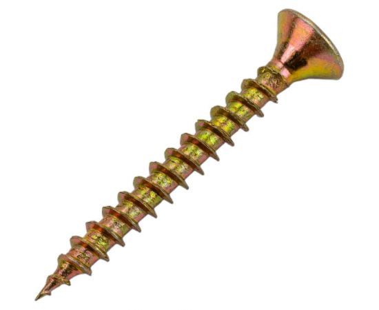 Набор для крепления ВИРТУОЗ дюбель 8х35, шуруп 5х40 потайная головка, желтый цинк, 18 шт. 00422 – изображение 3