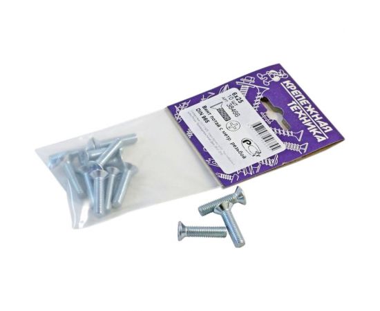 Винт с метр. резьбой крепежная техника потай, din 965, 6x25, 10 шт. 38466 – изображение 4