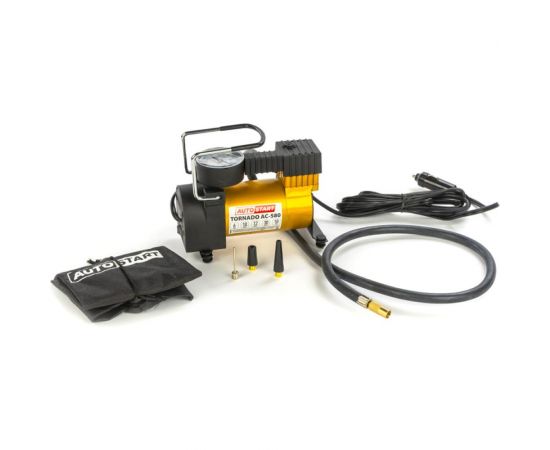 Автомобильный поршневой компрессор TopAuto AUTOSTART TORNADO АС-580 универсальные АС 580S – изображение 4