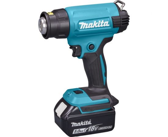 Аккумуляторный тепловой пистолет-фен Makita LXT 18В, 550 град, 2 скорости,6 режимов, насадки DHG181ZK – изображение 5