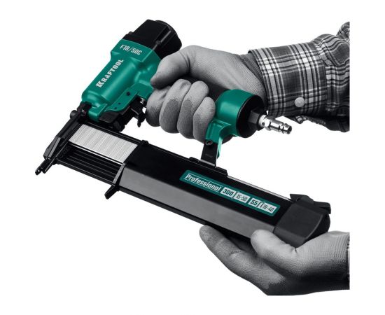 Пневматический нейлер-степлер KRAFTOOL скобы тип 55 (16-30 мм) / 300 (10-50 мм) 31962 – изображение 7
