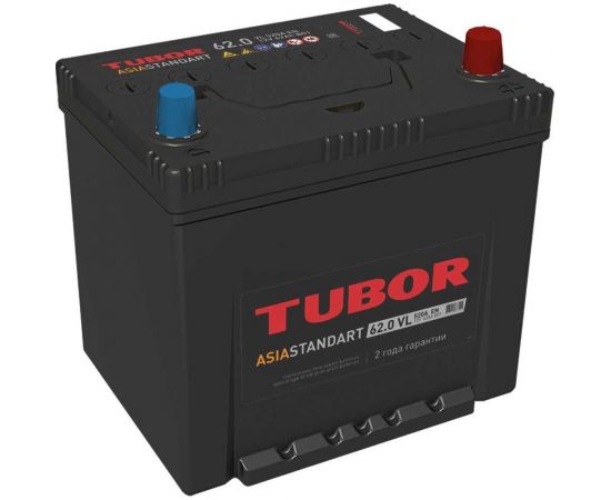 Аккумулятор TUBOR ASIA STANDART 6СТ-62.0 VL B01 4607008887501 