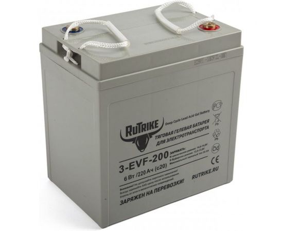 Тяговый гелевый аккумулятор RUTRIKE 3-EVF-200 6V, 220 A/H C3 22597 