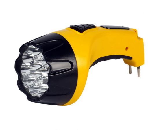 Аккумуляторный светодиодный фонарь Smartbuy 15 LED с прямой зарядкой, желтый SBF-85-Y 