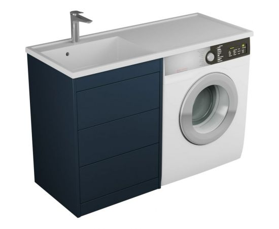Тумба Veneciana Nera 55 под умыв-к ""Magenta 1200"" R/L и стир.маш., с 3-мя ящиками индиго 55526 