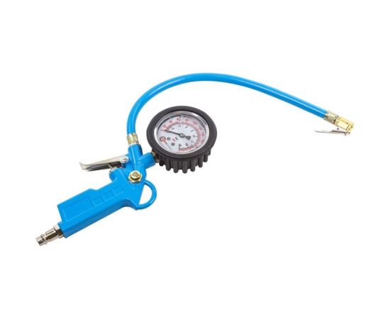 Пистолет для подкачки шин Forcekraft с аналоговым манометром и шлангом (0-16bar, манометр заполнен глицерином), в блистере fk-2370g 54664 