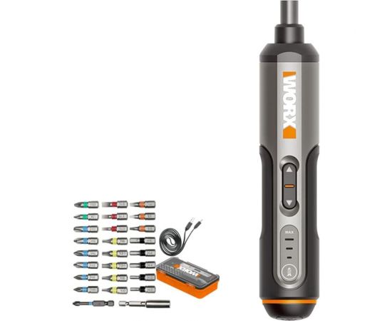 Аккумуляторная отвертка WORX 4В, 5Нм, 1,5Ач, набор оснастки WX240 – изображение 11