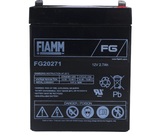 Аккумуляторная батарея 12В, 2.7 А*ч FIAMM FG20271 – изображение 2