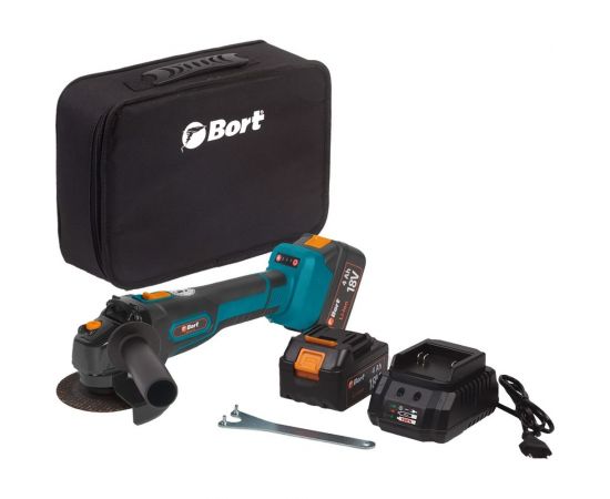 Шлифовальная угловая аккумуляторная машина BORT BWS-18Li-125 93722340 – изображение 2