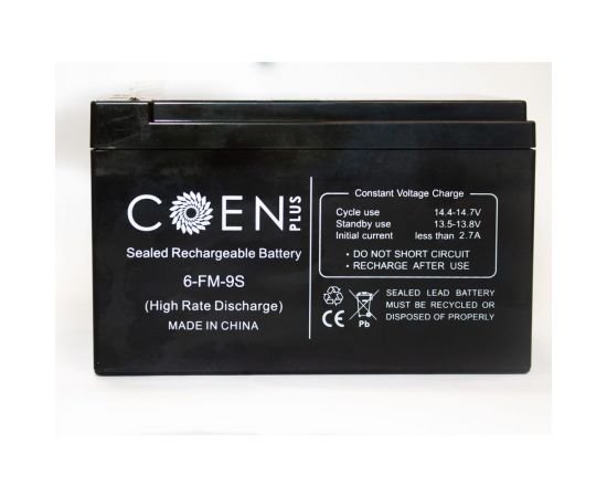 Аккумуляторная батарея 6-FM-9S 12 В, 9 Ач CoEn Plus C-6-FM-9S – изображение 2
