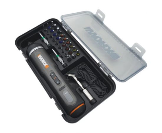Аккумуляторная отвертка WORX 4В, 5Нм, 1,5Ач, набор оснастки WX242 – изображение 3