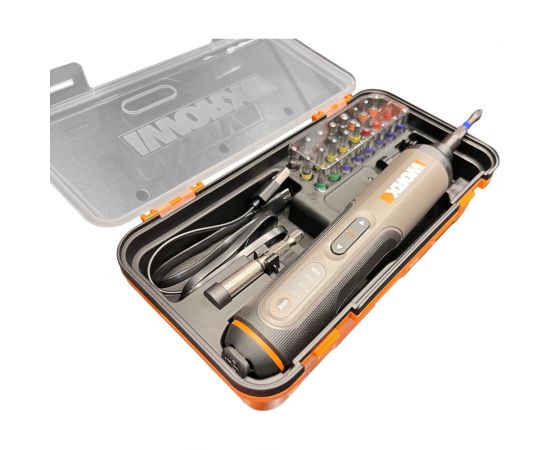 Аккумуляторная отвертка WORX 4В, 5Нм, 1,5Ач, набор оснастки WX240 – изображение 3