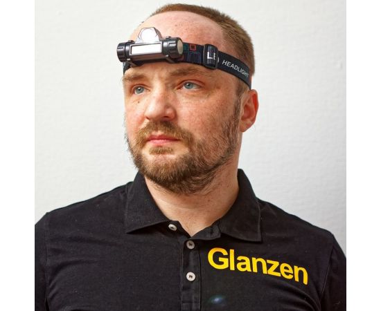 Светодиодный налобный аккумуляторный USB фонарь GLANZEN UFL-0300-101 КА-00008352 – изображение 4