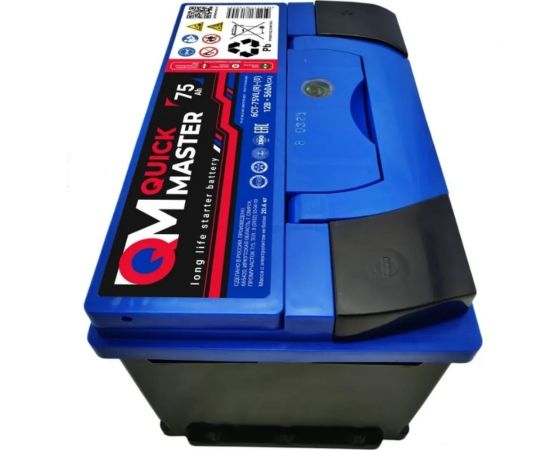 Аккумуляторная батарея Quick Master SP 6СТ-75 (R)-(0) 560А, 277x175x190 4657771813245 – изображение 5