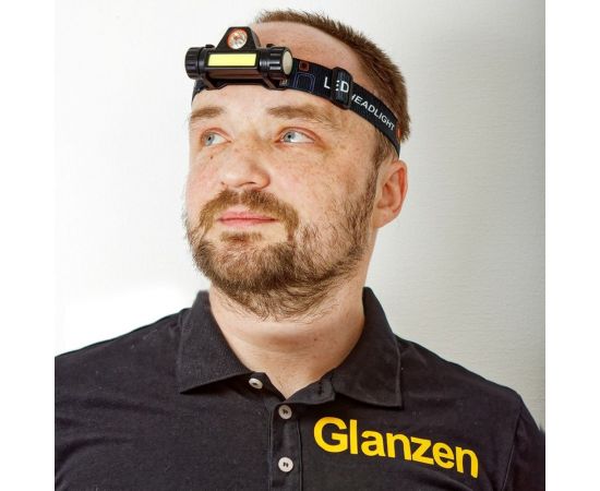 Светодиодный налобный аккумуляторный USB фонарь GLANZEN UFL-0300-101 КА-00008352 – изображение 5
