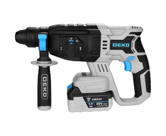 Аккумуляторный перфоратор DEKO DKCH20FU-Li в кейсе + оснастка 5 шт., 20 В, 2x5.0Ач 063-4419 – изображение 5