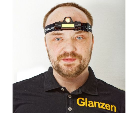Светодиодный налобный аккумуляторный USB фонарь GLANZEN UFL-0300-101 КА-00008352 – изображение 6