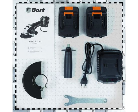 Шлифовальная угловая аккумуляторная машина BORT BWS-18Li-125 93722340 – изображение 8
