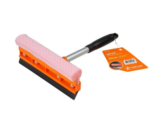 Щетка для мытья стекол Airline AB-M-04 с поролоном и водосгоном компактная 30 см 