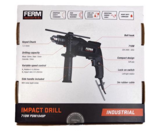 Ударная дрель FERM PDM1049P – изображение 13