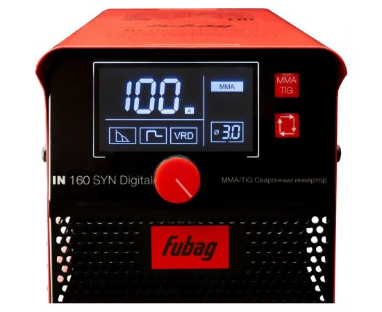Сварочный инвертор FUBAG с цифровым управлением и синергетикой IN 160 syn digital (200а) + набор из 3 предметов: маска+краги сварщика+электроды 41392_vset – изображение 3