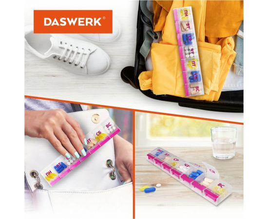 Таблетница/контейнер-органайзер для лекарств и витаминов DASWERK Maxi 7 дней/1 прием 631024 – изображение 7