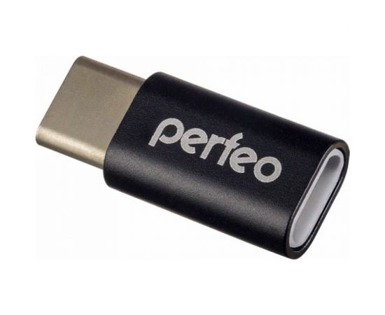 Адаптер Perfeo micro USB на Type-C, c OTG, чёрный 30010600 