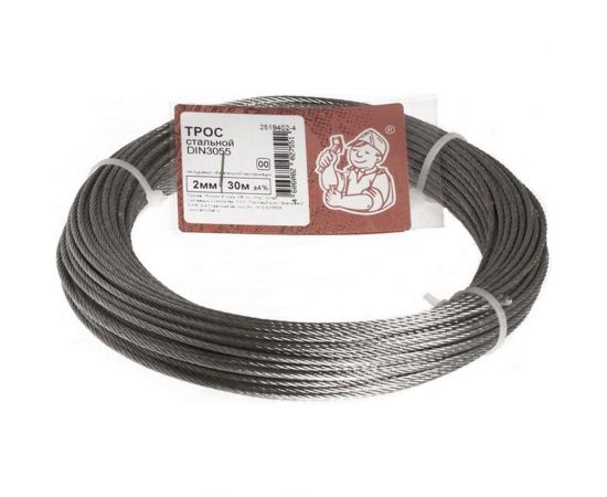 Стальной трос Стройбат DIN 3055 2мм 30м 249420 
