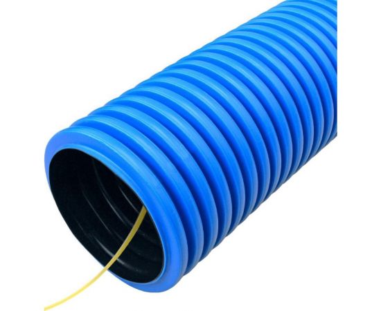 Гофрированная двустенная труба Промрукав ПНД гибкая тип 750 SN16 с/з синяя д110 50м PR15.0054 