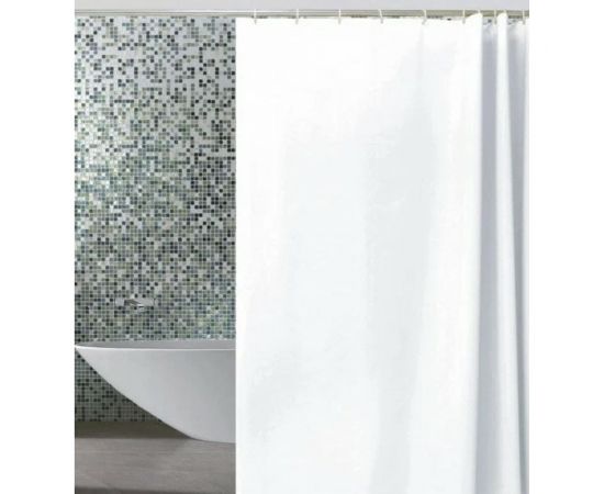 Штора для ванной Zalel PEVA эконом 180x180 белая с кольцами 526318 