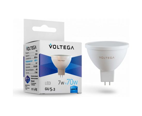Светодиодная лампа VOLTEGA Софит GU5.3 4000К 7W 7059 