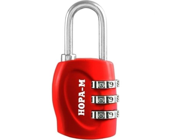 Навесной кодовый замок НОРА-М 610 красный 17069 