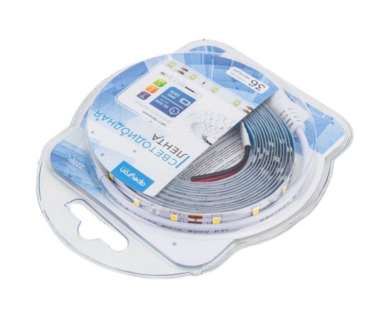 Светодиодная лента Apeyron 12В, 9,6Вт/м, smd2835, 60д/м,IP20, 900Лм, подложка 10мм, 3м, 4000К 220BL – изображение 12