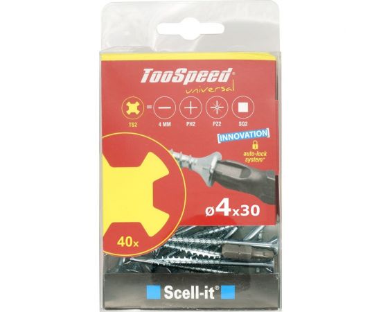 Шурупы ЕВРОПАРТНЕР TooSpeed 4x30 40 шт., Бита TS2 SC36 2522 1 – изображение 2