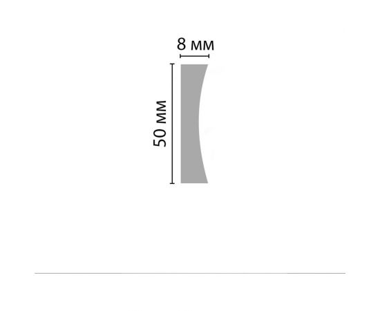 Молдинг Stenopol 50х8х2000 мм C745 – изображение 2
