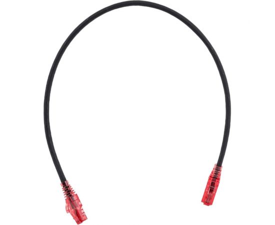 Патч-корд Hyperline PC-LPM-UTP-RJ45-RJ45-C5e-0.5M-LSZH-BK U/UTP, Cat.5e 229950 – изображение 2